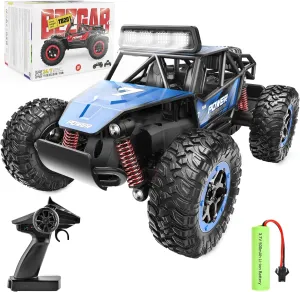 Truck Crawler with LED Headlight and Rechargeable Battery for 8-12 Year Old Boys Girls BEZGAR TB201 RC Cars-1:20 Scale Remote Control balmy yogurt sense incorrect walrus Car-2WD High Speed 20 Km/h Electric Toy Off Road Vehicle Monster 