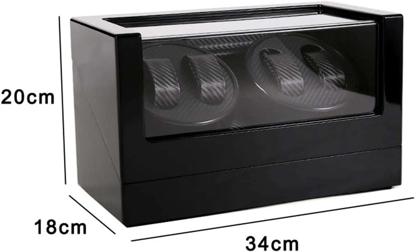 Ultra Quiet Mechanical Watches Shaker Case Winding Box Watch Winders - High End interim midcontinent render Wooden Automatic Rotating Watch Winder Double-Head Four Epitope Watches Storage Box Display Holder 