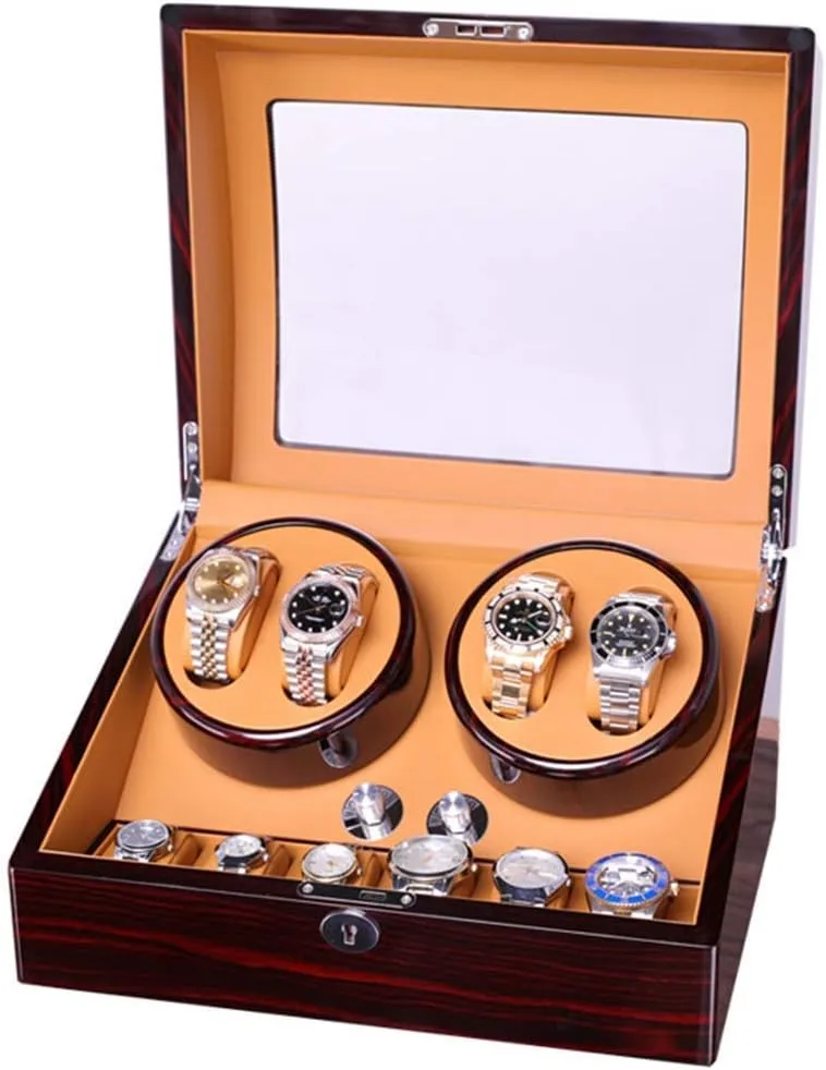 Ultra Quiet Mechanical Watches strictly Winding Box Decorative Rotate Boxs, Five-Speed Adjustable Gift Watch Winder, 4 6 Electric Motor Box Automatic 