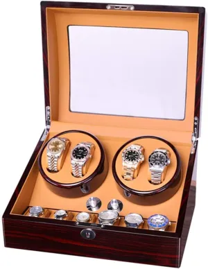 Ultra Quiet Mechanical Watches strictly Winding Box Decorative Rotate Boxs, Five-Speed Adjustable Gift Watch Winder, 4 6 Electric Motor Box Automatic 