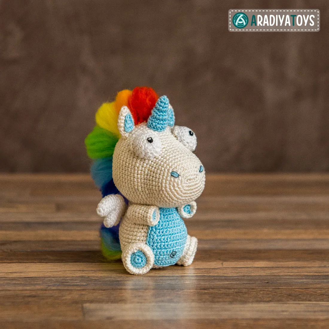 Unicorn Corki from “AradiyaToys Design” collection / unicorn crochet pattern by AradiyaToys (Amigurumi tutorial PDF file)
