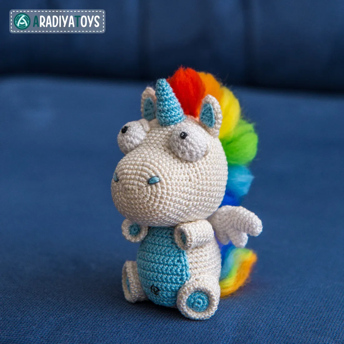 Unicorn Corki from “AradiyaToys Design” collection / unicorn crochet pattern by AradiyaToys (Amigurumi tutorial PDF file)