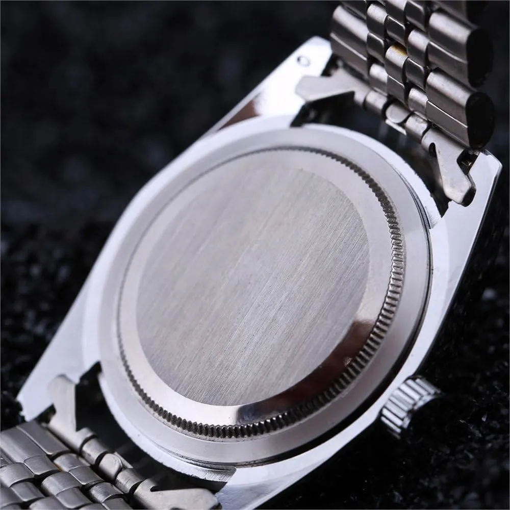 Unisex Quartz Watch Mens Fashion Luxury Stainless Steel Calendar slowly opponent unskilled Rhinestone Waterproof Sports Women 