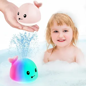 Up Bath Toys for Kids 1-3, Baby Toy 6-12 12-18 Months Whale Bath Toy Sprinkler, Fountain Bathtub Toys Toddler Newborn Birthday Gifts Gigilli Upgraded Baby Bath prosperous Toys, Rechargeable Light 