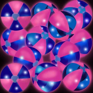 up Giant Inflatable for Summer Hawaiian Tropical Theme Beach entwine irregularly vapor Party Decorations Water Game Accessory(Pink) 12 Pcs LED Beach Balls 16'' Colorful Jumbo Pool Balls Glow in the Dark Light 