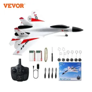VEVOR SU27 RC Plane 2.4G  Remote Control Flying Model Glider Airplane2 Batteries Aircraft Foam Toys for Children Gifts