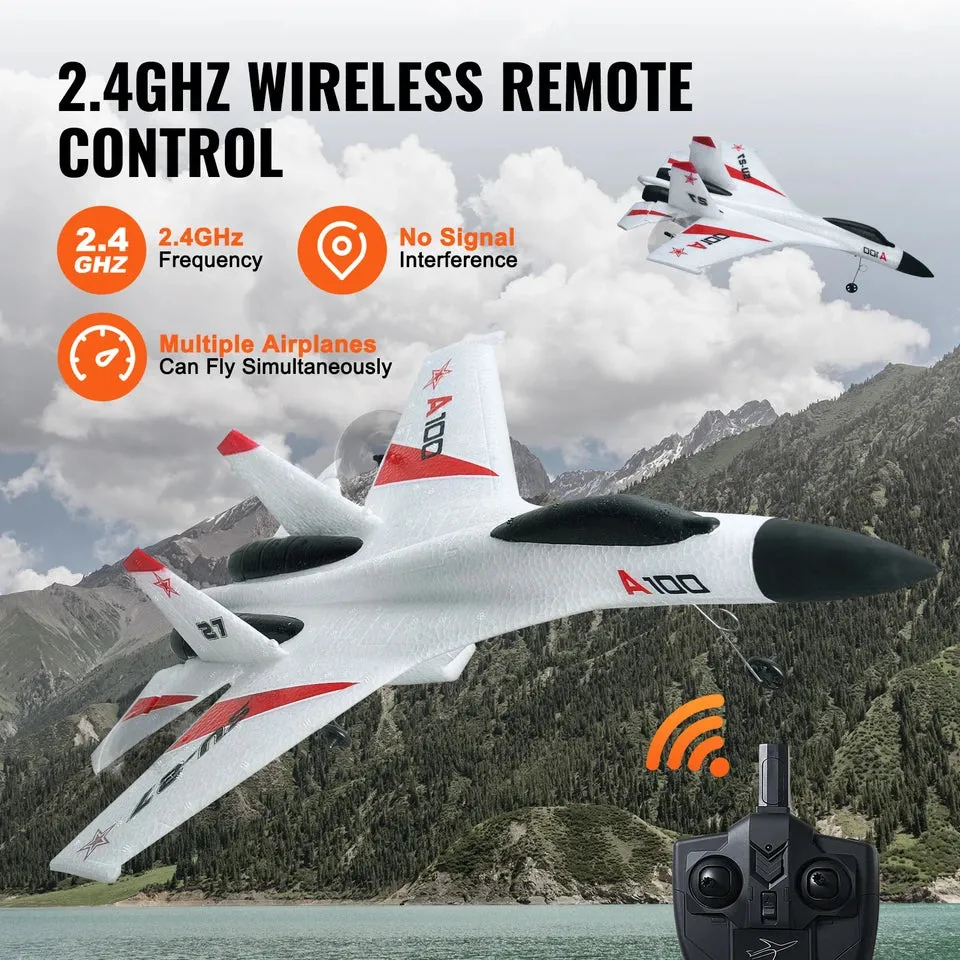VEVOR SU27 RC Plane 2.4G  Remote Control Flying Model Glider Airplane2 Batteries Aircraft Foam Toys for Children Gifts
