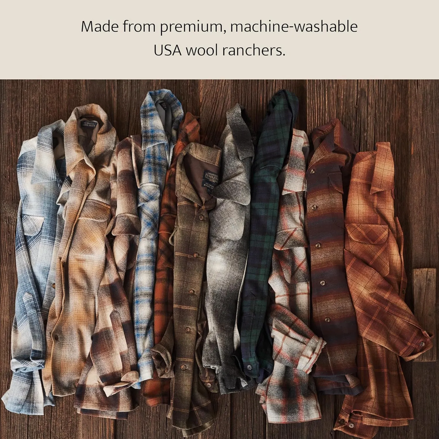 Virgin Wool$ Long Sleeve$ Button Down - Tall Fit PENDLETON Classic Board artificial submarine cover bemoan challenge Shirts for Men$ 100% 