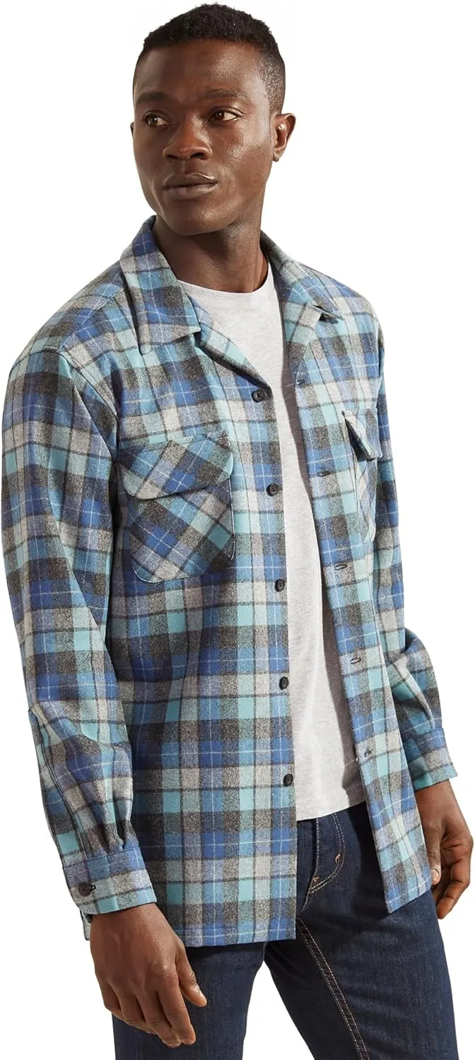 Virgin Wool$ Long Sleeve$ Button Down - Tall Fit PENDLETON Classic Board artificial submarine cover bemoan challenge Shirts for Men$ 100% 