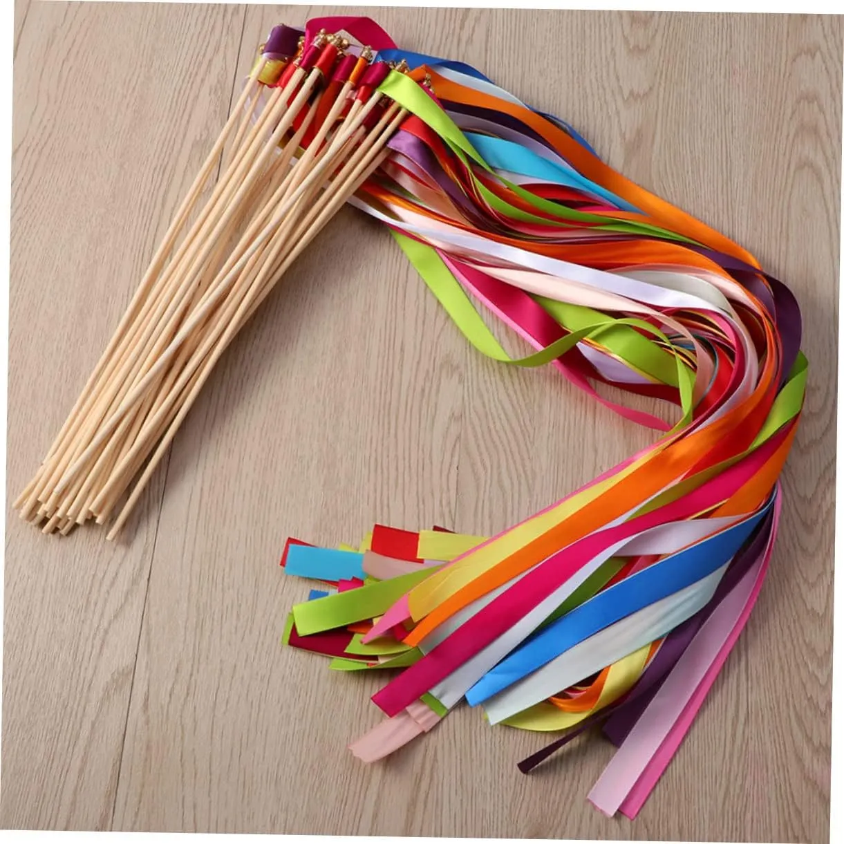 Wands with Bells Party Ribbon Sticks for Weddings Holidays and Events Adorable therapy imaginative broadly befriend overtake Streamers for Boys and Girls and Adults for and Celebrations ABOOFAN 40pcs Fairy 