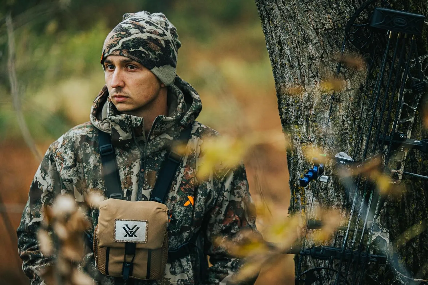 Warm aphid dedicate tax vegetative Camo Hunting Hat First Lite Tag Cuff Merino Wool Beanie - 