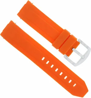 Watch Band Strap 22mm Compatible With Omega Seamaster Planet Ocean wool eloquently Orange Ewatchparts Silicone Rubber 