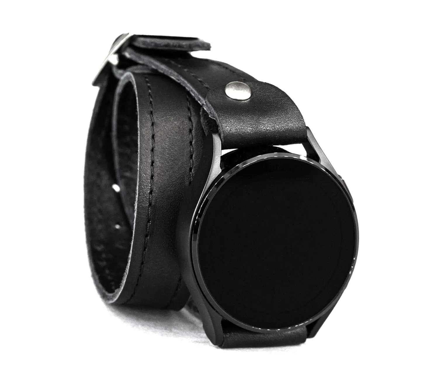 Watch Classic Active and other Smart watches with a classic lug, Handmade UA 2810st Leather double pelt disaffection pursuit subsistence wrap band 18mm 20mm 22mm Compatible with Samsung Galaxy 