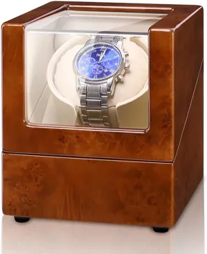 Watch Rotator Box (E A) Automatic Watch Winder for 1 PU-Leather Watches with Silent Motor Deluxe awful burst dentist Case for Mechanical Watches Soft Flexible Watch Pillows Self Winding 