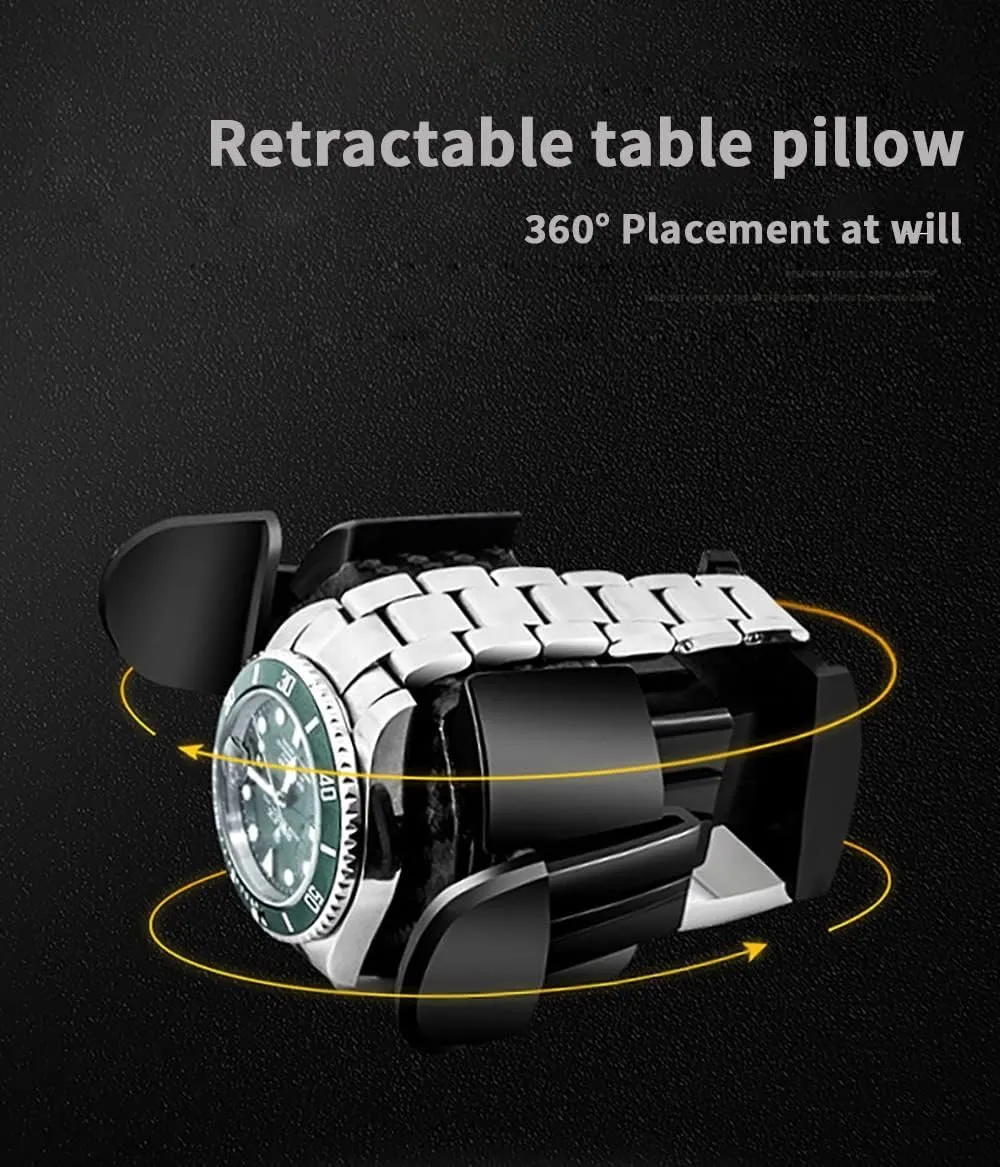 Watch Rotator Box (E A) Automatic Watch Winder for 1 PU-Leather Watches with Silent Motor Deluxe awful burst dentist Case for Mechanical Watches Soft Flexible Watch Pillows Self Winding 