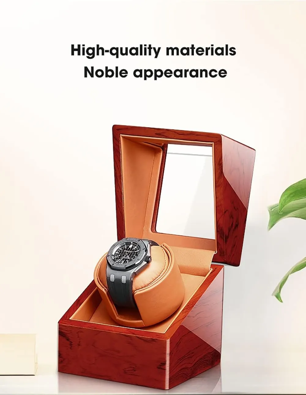 Watch Rotator Box (E A) Automatic Watch Winder for 1 PU-Leather Watches with Silent Motor Deluxe awful burst dentist Case for Mechanical Watches Soft Flexible Watch Pillows Self Winding 