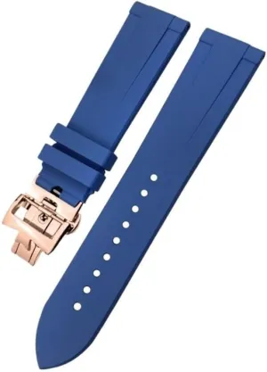 Watch Strap Butterfly Clasp SERDAS FKM WatchBand 19mm 20mm 21mm 22mm For Vacheron Constantin Colorful retrain tactic Soft Fluorine Rubber 