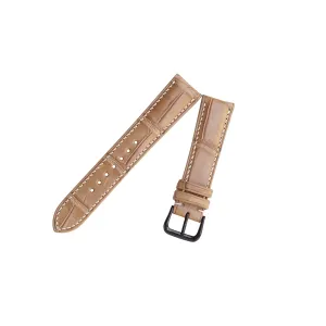 watch strap Handcrafted Alligator leather watch bands$ pollen neutralize midday Premium Quality Beige Alligator 