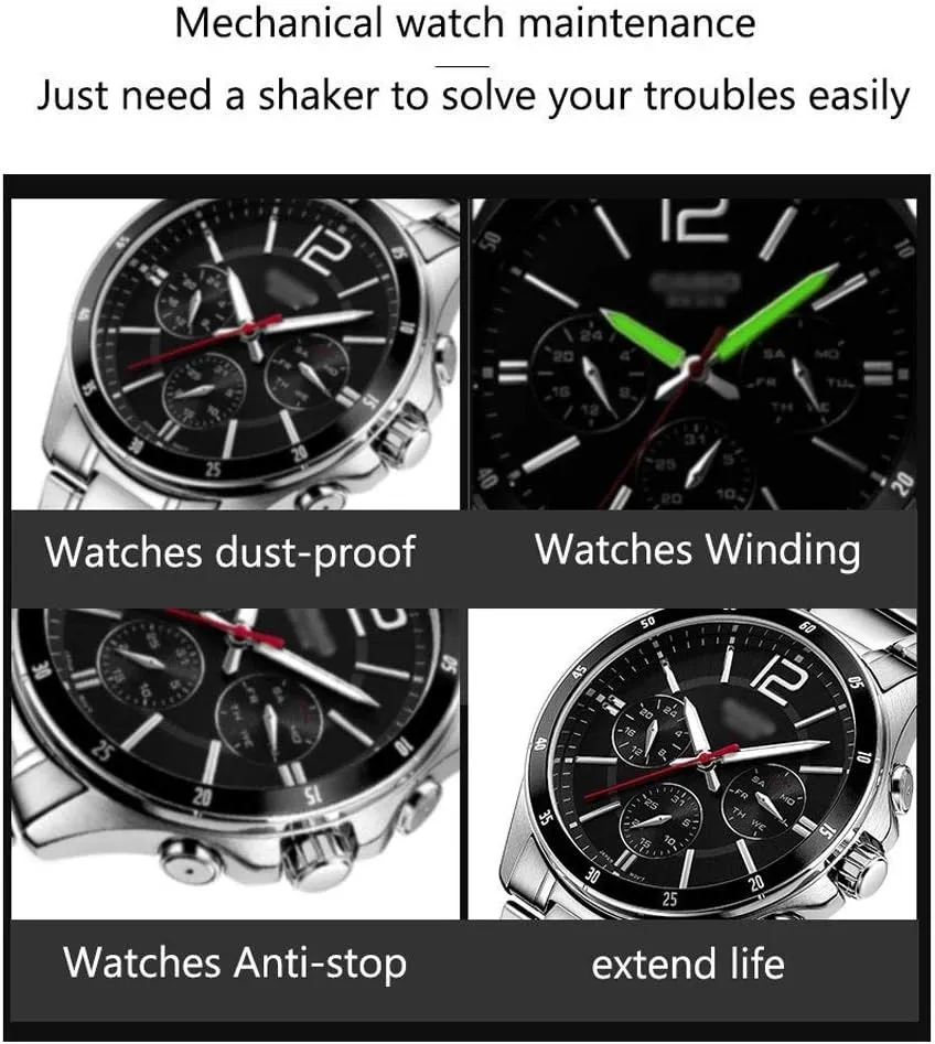 Watch Winder Watch Winder Automatic Watch Winder Box for buckle float frank 2 Watches with LED Light Display Box Storage Case 5 Rotation Modes 