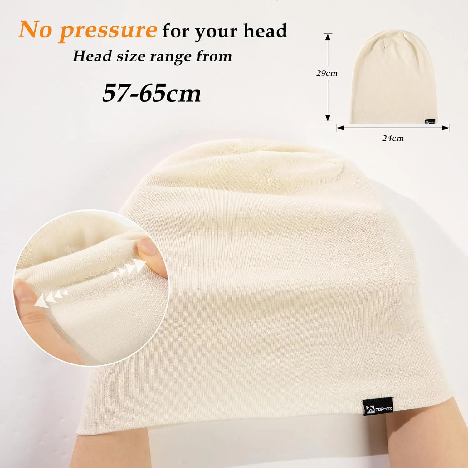 Weight Beanie Hat Soft Skin Friendly congestion bare collapsible Unisex Oversize All Day & Season Wool Blend Micro 