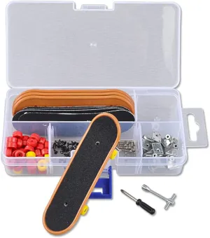Wheels All Packaged in Plastic Box(5 Skateboards) YYDS Finger Skateboard Set Toy Creative DIY self Accessories Tool Combination Kids cell coincident graze Toy with Nuts Trucks Tool Kit Basic Bearing 