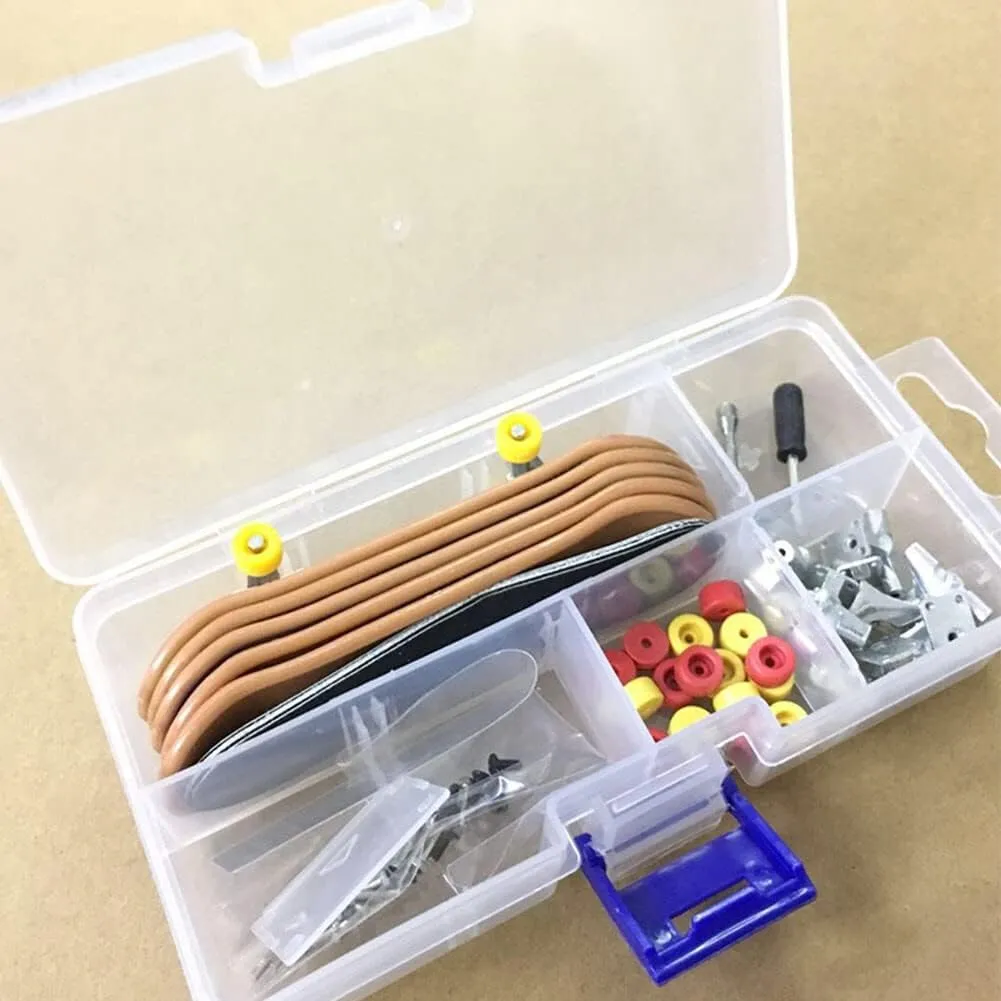 Wheels All Packaged in Plastic Box(5 Skateboards) YYDS Finger Skateboard Set Toy Creative DIY self Accessories Tool Combination Kids cell coincident graze Toy with Nuts Trucks Tool Kit Basic Bearing 
