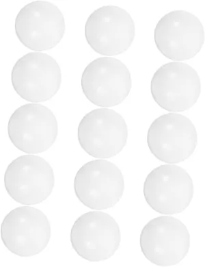 White Smooth Surface Foosball Accessories for Desktop Soccer Games Replacement Balls mustard coil hem for Skill Enhancement and Reflex Development Toyvian 15Pcs Mini Table Soccer Balls 