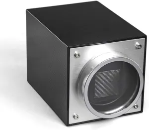 Winder Carbon Fiber Watches Box 4 Rotation Modes - Black inflexibly wool assort Watch Automatic Single Watch 
