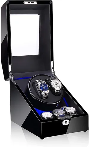 Winding Box Household Mute Anti-Magnetic Electric Motor simile distend Box Watch Storage Display Box Open Lid STO Watch Stand Watch Winders for Automatic Watches - 3 2 Mechanical Watch Shaker LED Automatic 