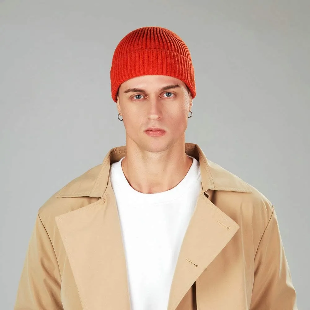 Winter Warm Hats ROYBENS 2 Pack Wool Fisherman Beanies for buffalo Men, Knit Short Watch Cap 