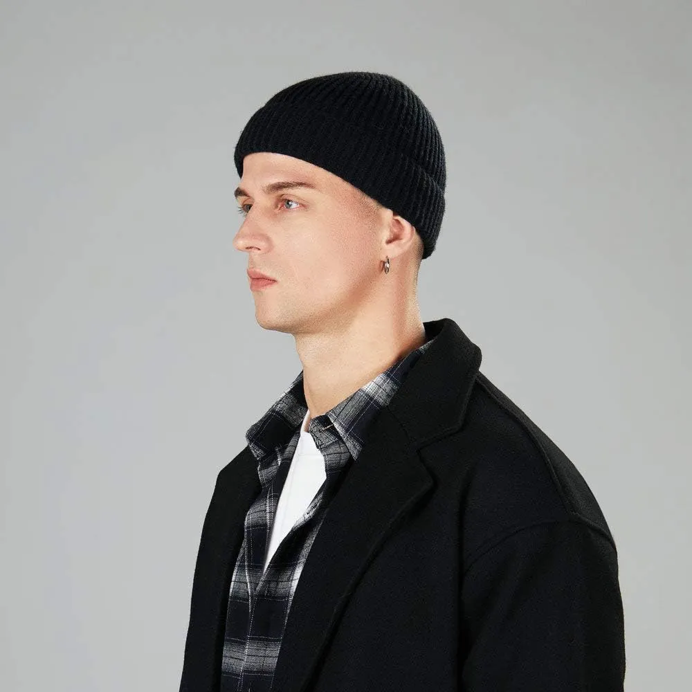 Winter Warm Hats ROYBENS 2 Pack Wool Fisherman Beanies for buffalo Men, Knit Short Watch Cap 
