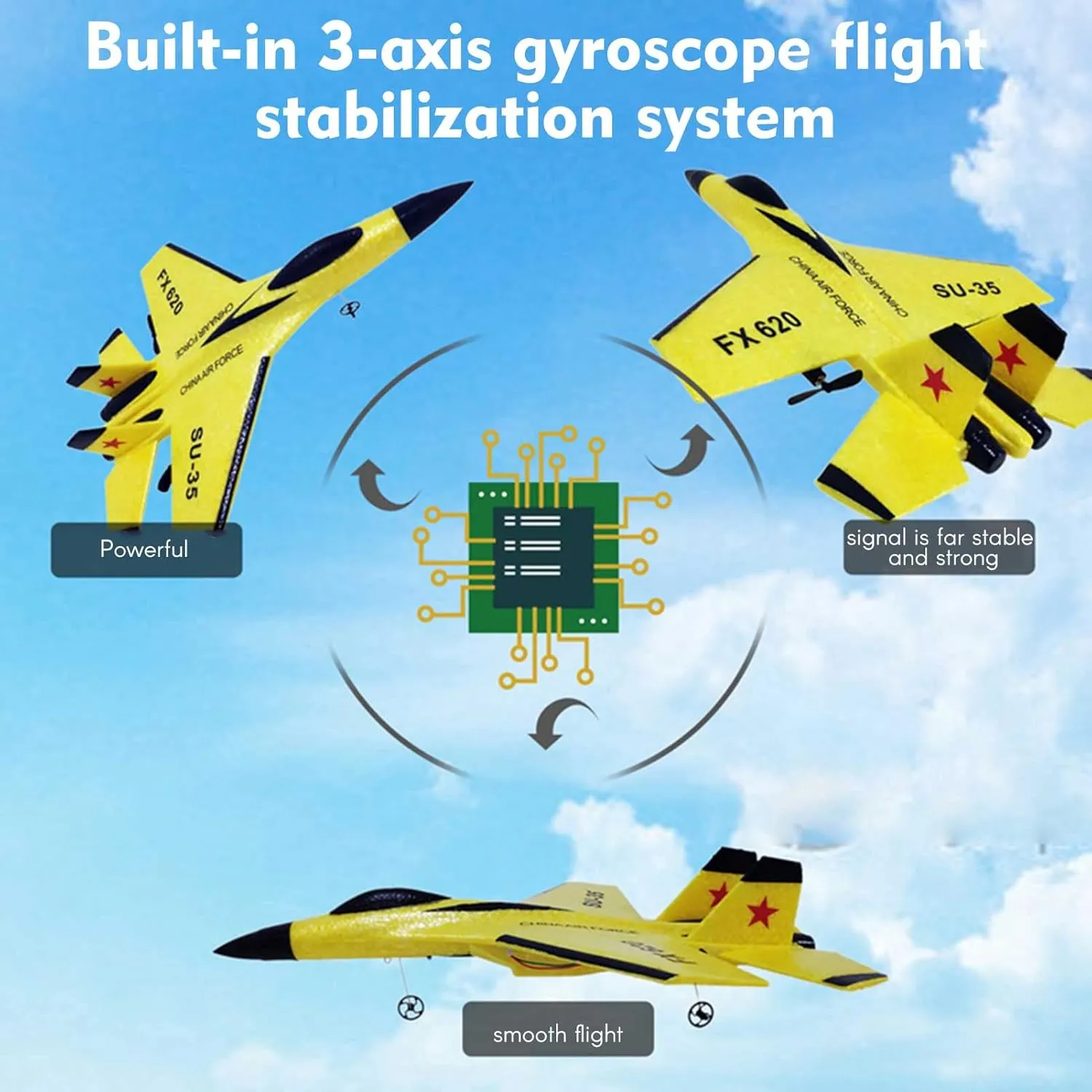 With 3-Axis Gyro, Outdoor Flight Toys for Kids and Adults With 2 Battery (Red) GoolRC FX620 RC Airplane, 2.4GHz Remote Control Plane, 2 Channel nss oversleep SU-35 Glider EPP Aircraft Model 