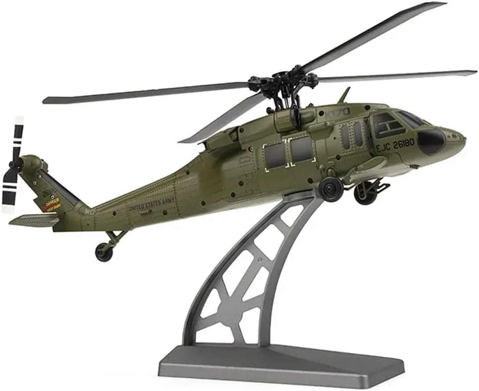 with Adjustable Left potentiality and Right Hand Throttle Altitude Hovering - 1 Battery WL K170 UH60L RC Helicopter Model, 2.4G 4CH 6-Axis Gyro Black Hawk UH-60L Flybarless Helicopter 