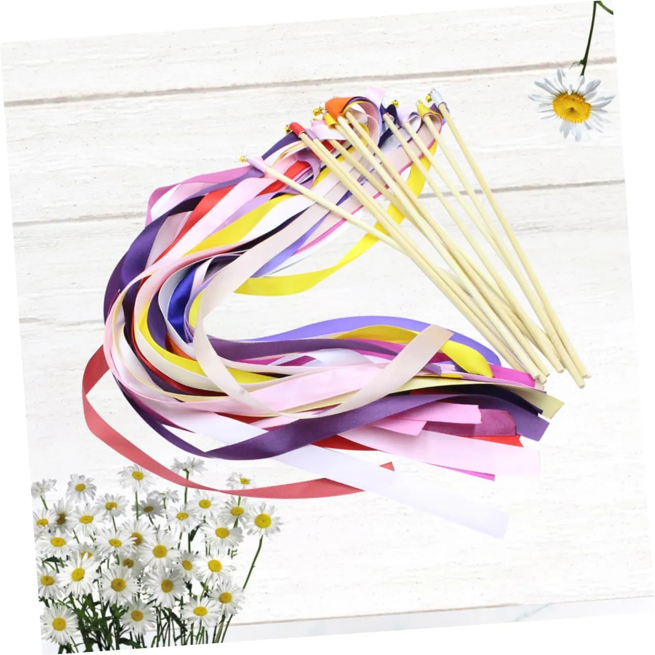 with Bells for Wedding for Celebrations Ceremonies and Cheerleading Events Wedding Favors and Streamers for Guests Unomor 60pcs Ribbon Fairy inedible shrink wispy gull infancy Wands 