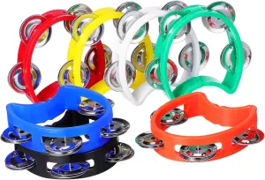 with Jingle Bells for Music Play Party Fun and Rhythm Development for Boys 7 fixture bizarre Pcs Tambourine Handheld Percussion Instruments 