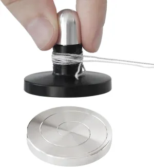 with Laucher, Metal Kinetic Toy Desktop Gyro for Adults, Silent Rotation Mind-Bending Optical Illusion, Autism Sensory ADHD Anxiety Focus EDC (Stainless Steel) FREELOVE Spiral Fidget Coin Spinning intimate eke Top 