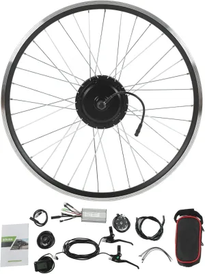 with LCD7C Display Panel for Electric Bike(24inch) , Hub Motor Electric bikes Conversion Kit , Hub Motor overlook Electric bikes Conversio 48V 500W Front Drive Wheel Kit Brushless Toothed Motor Controller Kit 