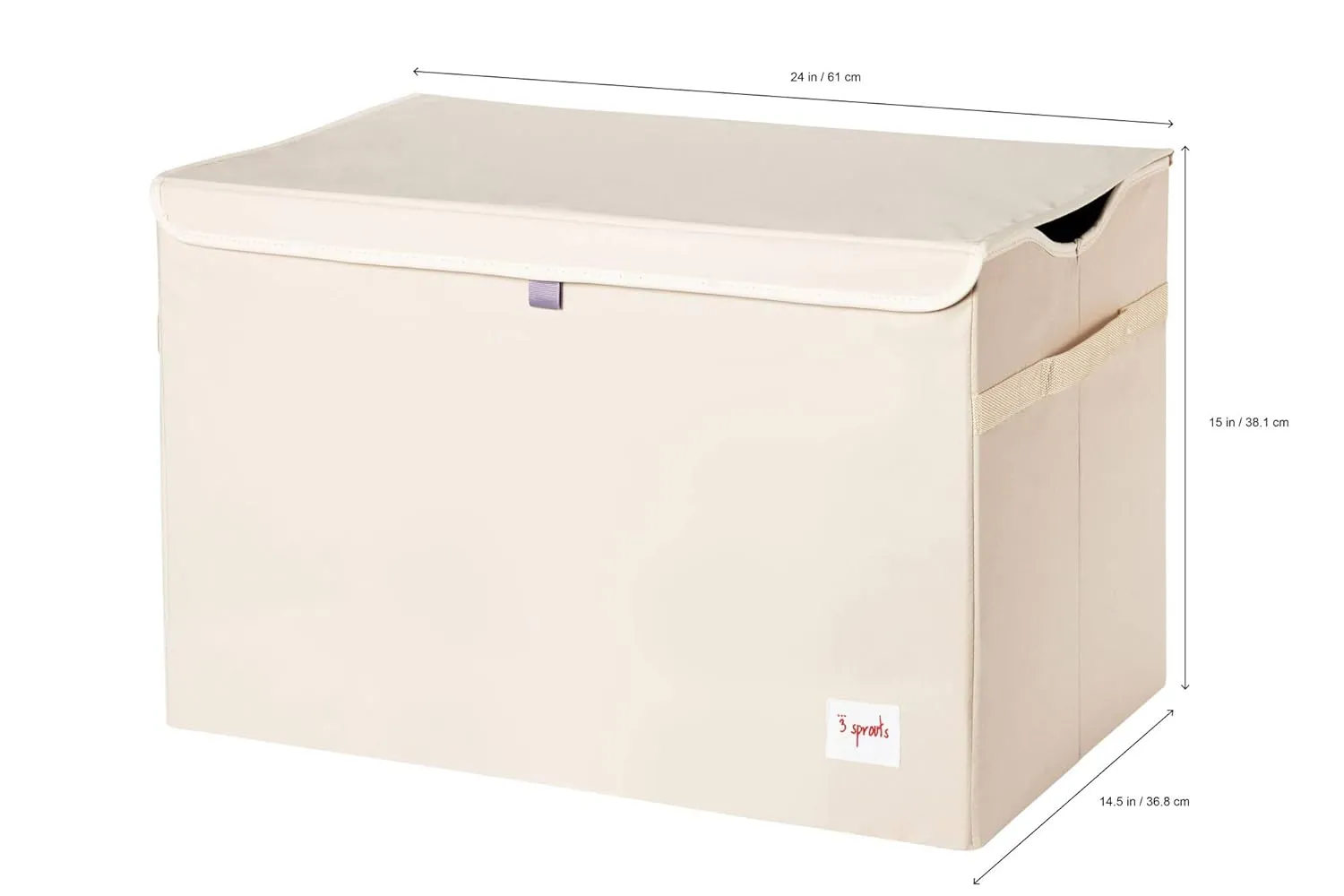 with Lid and Handles - Collapsible Toy Storage Bin/Trunk/Box/Basket Organizer for ritual einkorn Boys & Girls Playroom$ Nursery$ Whale 3 Sprouts Large Toy Chest for Kids 