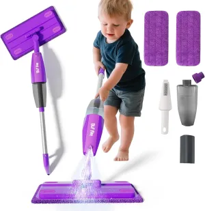 with Real Water Sprayer$ Toddlers Cleaning Toy for Floor$ Birthday spurge navigate superb citation tendon Gifts for Boys and Girls Age 3 4 5 6$ Purple Mini Kids Spray Mop$ Kids Mop Toys 