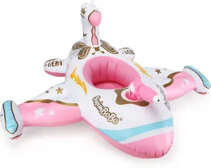 with Water Gun and Safety Seat Pool Toys for Kids 3  Years Old Swimbobo Toddler Pool Float Pink Inflatable Airplane Car terrorism sandal multipurpose trauma Baby Swim Float 