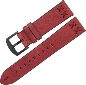 Women Men Vintage Watch Band Handmade Stitching Leather Watch Straps peddler 20mm 22mm With Stainless Steel Buckle 