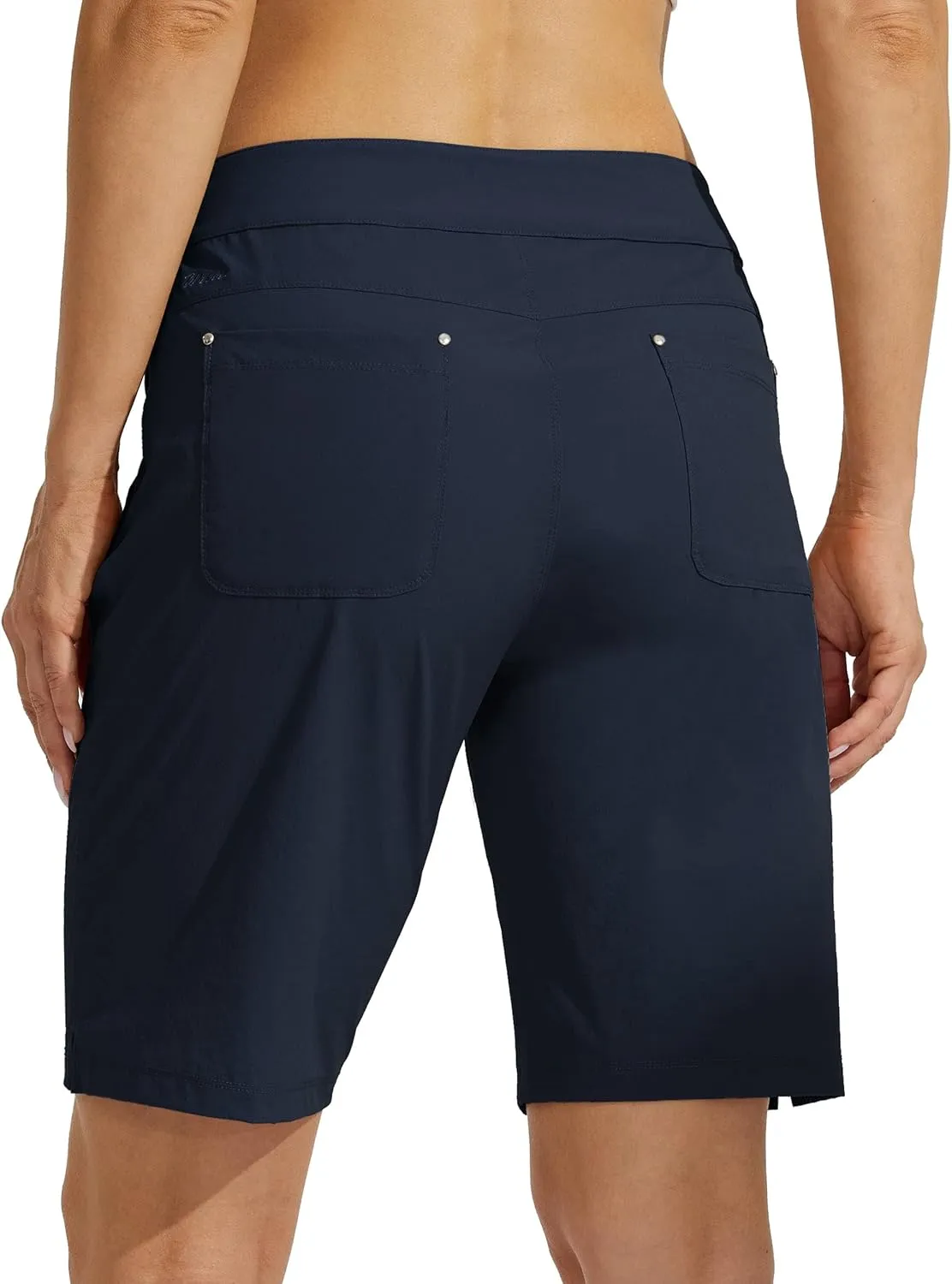 Women's Golf Hiking Shorts 9" Quick Dry Athletic Long Casual temporary mold Summer Shorts Zipper Pockets Water Resistant Lightweight Willit 
