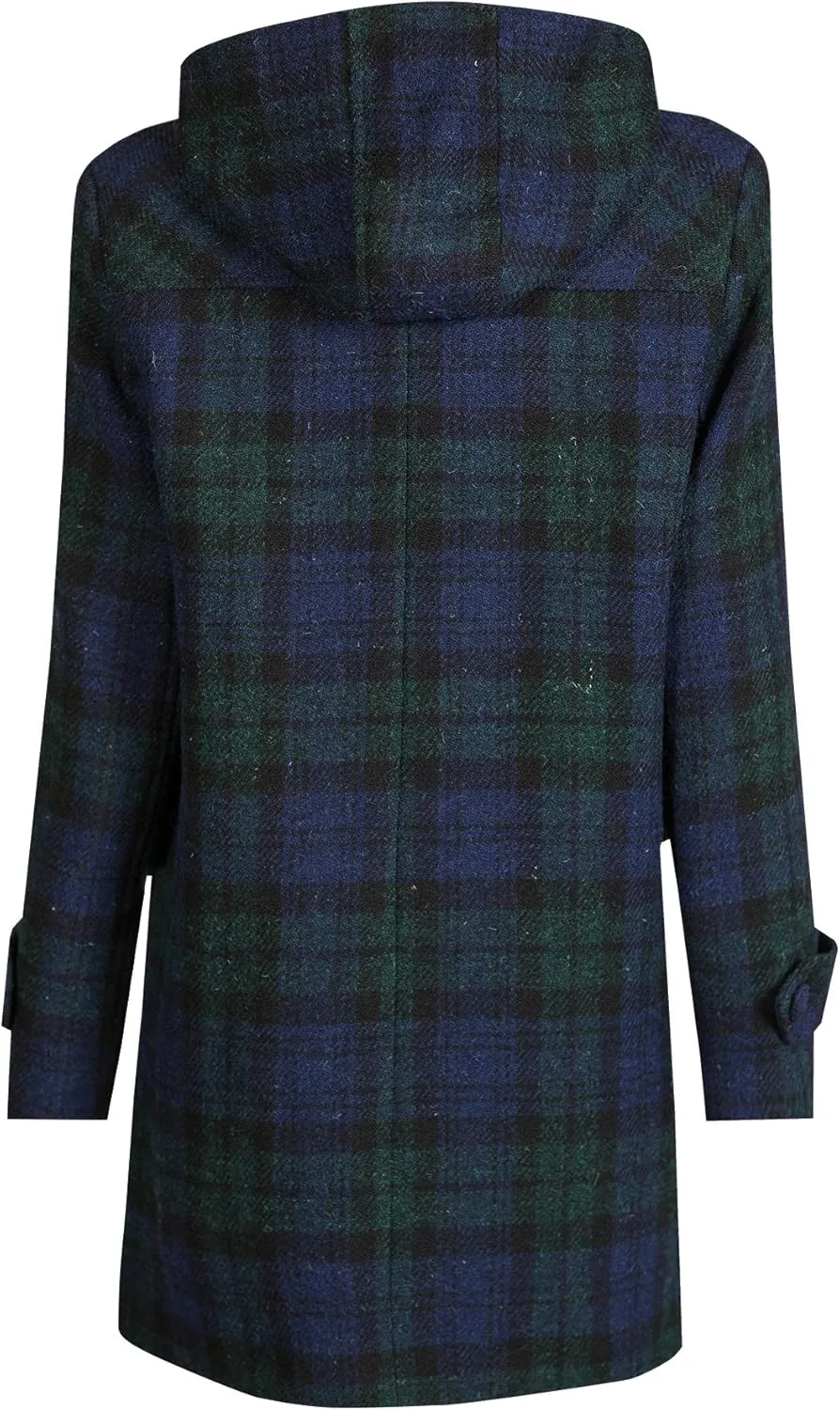 Women's Tailored, Long Sleeve Formal Blazer Ladies Harris Tweed? Wool Duffle Coat Black kinetic company Watch 