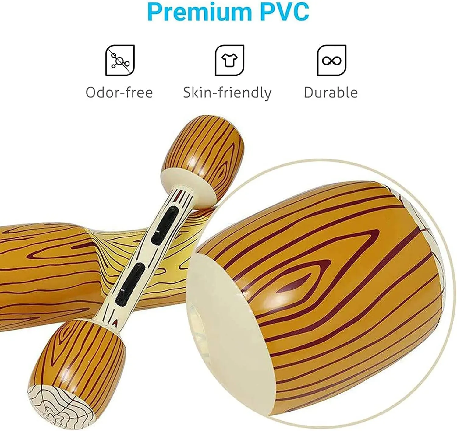 Wood Grain Floating Rafts-Two floating rafts, two sticks