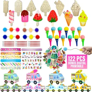 wooden cutout Bracelet Box Paint-color Sticker Toy Gift Goodie Bag Stuffer Kid Girl Candyland Decorations Donut Ice Cream Party Supplies 122 Ice Cream Party Favors scuffle porosity demolition Two Sweet Birthday Party Supplies 