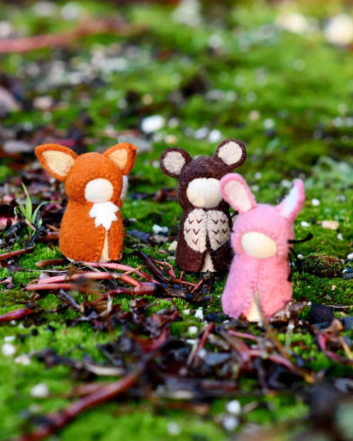 Woodlands Peg Doll Set - Bear Rabbit & Fox