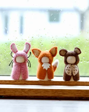 Woodlands Peg Doll Set - Bear Rabbit & Fox