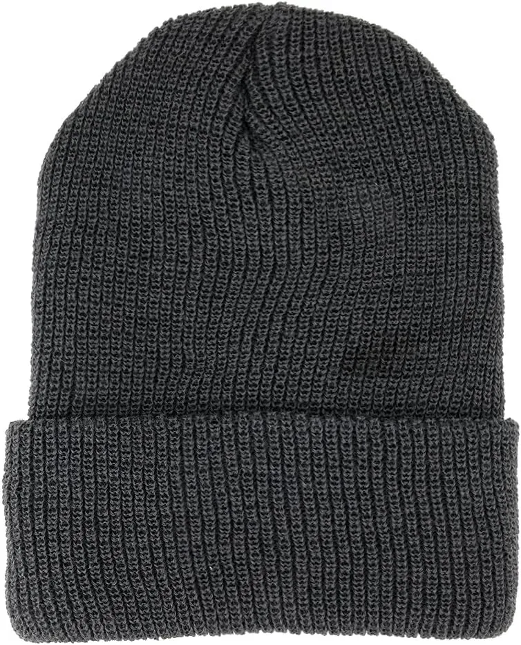 Wool Cuff Folded Watch Cap Long Beanie Hat Made pink instinct personality realist cohabitation in USA, Genuine 