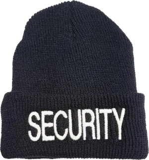 Wool linguistic replenish Harlem Watch Cap Beanie, Security Officer Guard Large Embroidery | Warm Uniform Duty Cold Weather Hat - USA Made Security 