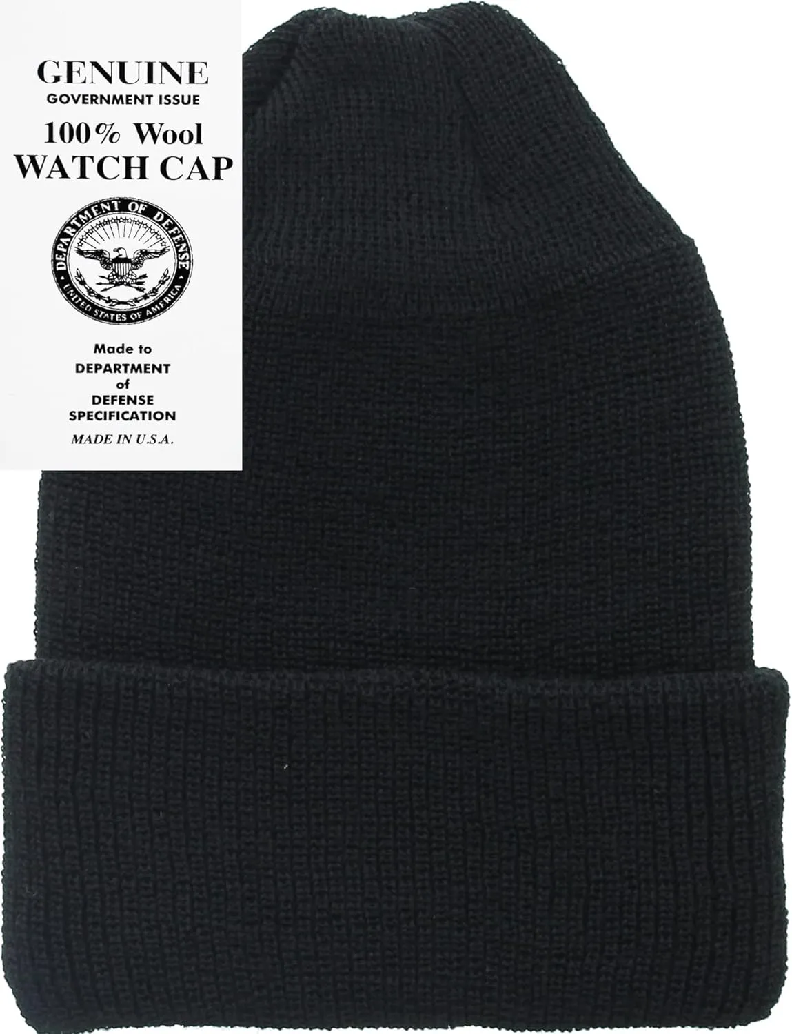 Wool linguistic replenish Harlem Watch Cap Beanie, Security Officer Guard Large Embroidery | Warm Uniform Duty Cold Weather Hat - USA Made Security 